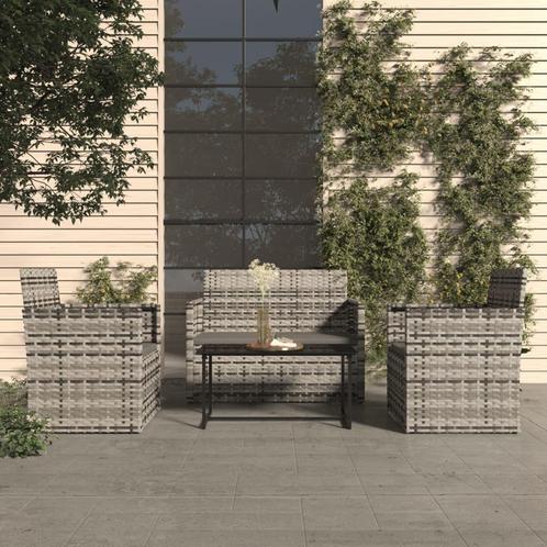 vidaXL Mobilier dextérieur 4 pcs avec coussins Résine, Jardin & Terrasse, Ensembles de jardin, Neuf, Envoi