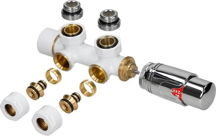 Hoekstopkraan - Inc. thermostaatknop - Wit - LuxeBath, Huis en Inrichting, Overige Huis en Inrichting, Verzenden