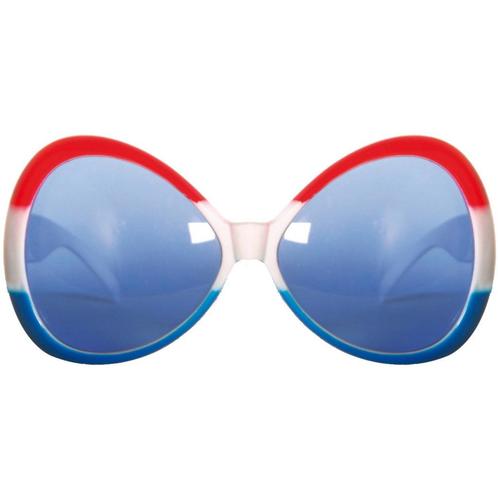 Rood Wit Blauw Bril XL, Hobby en Vrije tijd, Feestartikelen, Nieuw, Verzenden
