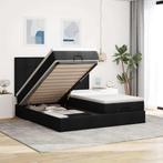 vidaXL Ottoman bed met matrassen 160x200cm stof zwart, Huis en Inrichting, Slaapkamer | Bedden, Verzenden, Nieuw