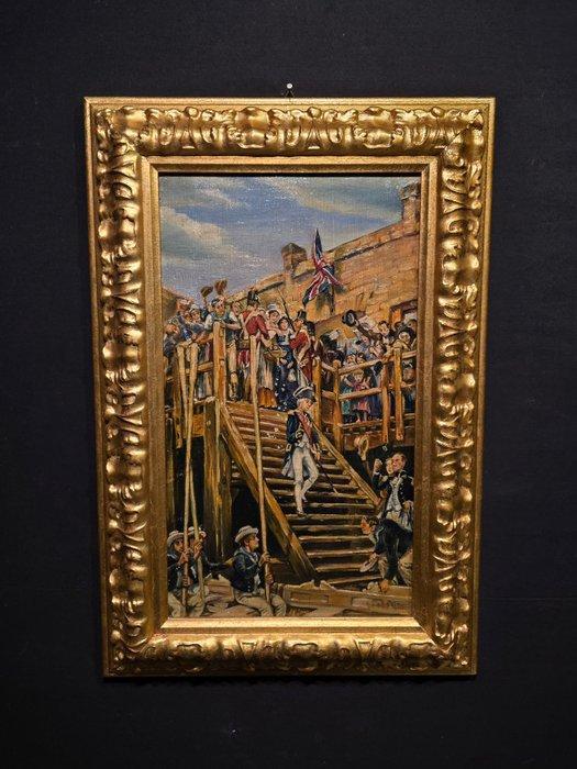 Britse school (XX) - Lammiraglio Nelson lascia il porto per, Antiek en Kunst, Kunst | Schilderijen | Klassiek