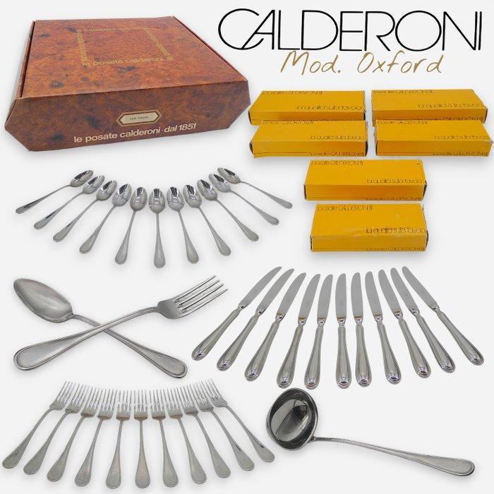 Calderoni F.lli 1851 - Bestekset voor 12 personen (74) -, Antiek en Kunst, Antiek | Meubels | Tafels