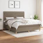 vidaXL Boxspring met matras stof taupe 180x200 cm, Verzenden, Nieuw
