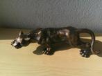 Beeldje - SLUIPENDE PANTER - Gietijzer/Verbronsd, Antiek en Kunst