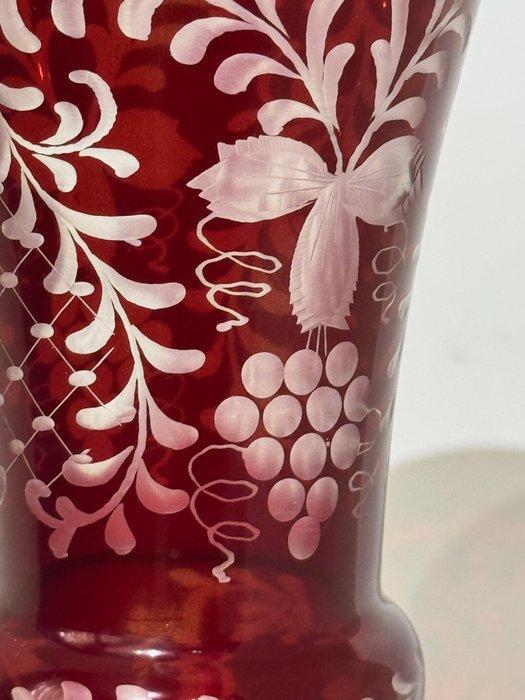 Egermann - Vaas - Kristal - Cristallo di Boemia rood, Antiek en Kunst, Curiosa en Brocante