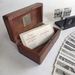 Rellev Stereoscope 1930s with 15 Stereo cards, wooden