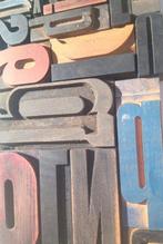 Drukblokken - XL oude typografische letterblokjes - Italië -