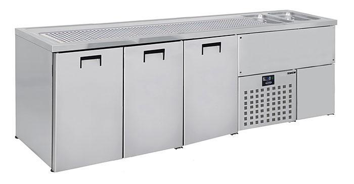 Bierkoeler met 3 Deuren en 2 Spoelbakken Rechts, Zakelijke goederen, Horeca | Keukenapparatuur, Koelen en Vriezen, Verzenden