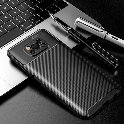 Xiaomi Poco X3 Pro Hoesje - Carbon Fiber Textuur Shockproof, Télécoms, Téléphonie mobile | Housses, Coques & Façades | Marques Autre