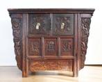 Ancien meuble chinois aux papillons - Bois, Cuivre - Chine -
