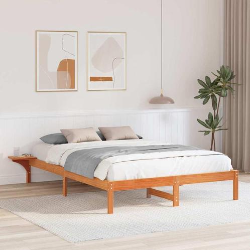 vidaXL Bedframe met nachttafels Bruin Wasbruin, Huis en Inrichting, Slaapkamer | Bedden, Nieuw, Verzenden