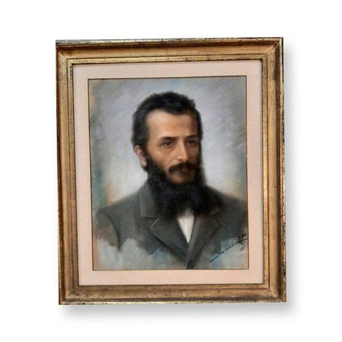 Pacifico Sidoli (1868-1963) - Ritratto del Padre, Antiek en Kunst, Kunst | Schilderijen | Klassiek
