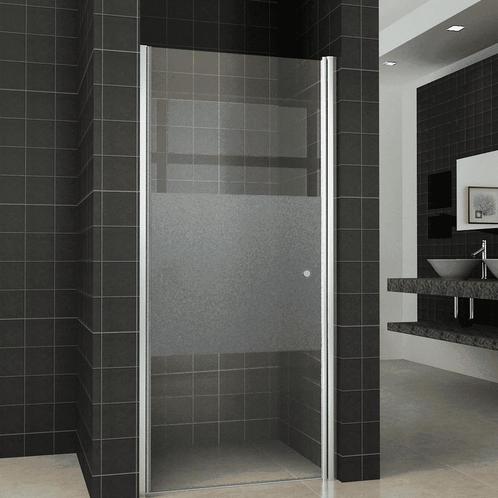 Nisdeur Wiesbaden met middenband LS 100x200cm 8mm NANO, Doe-het-zelf en Bouw, Sanitair, Douche, Nieuw, Chroom, Ophalen of Verzenden