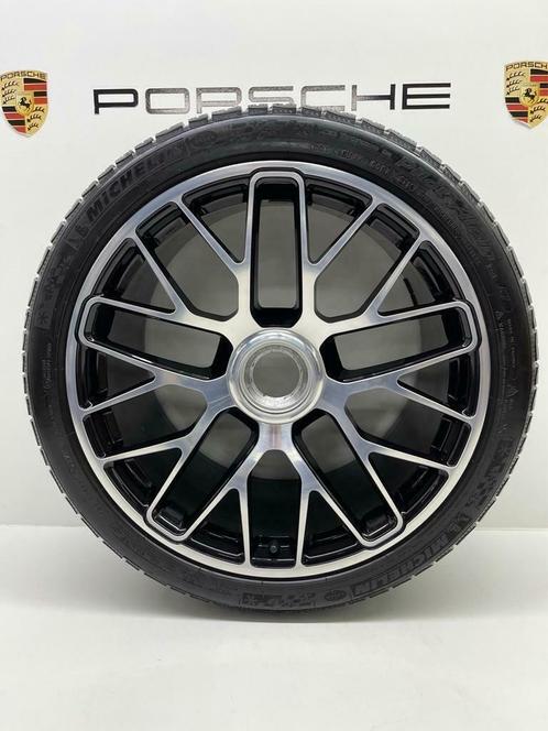 Porsche 991 Turbo/GTS ORIGINELE 20 zw/alu winterset, Auto-onderdelen, Banden en Velgen, 20 inch, Winterbanden, 295 mm, Personenwagen