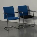 Comforto vergaderstoel, set van 2 stoelen, blauw / zwart,..., Huis en Inrichting, Gebruikt, Ophalen of Verzenden