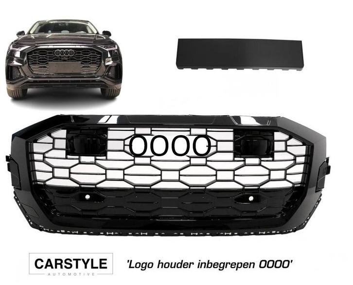 Grill | Audi | Q8 18-2024 5d suv | RSQ8-look | glanzend zwar, Auto-onderdelen, Carrosserie, Nieuw, Audi, Verzenden