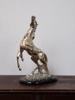 sculptuur, Cavallo Rampante - 37 cm - .925 zilver, Antiek en Kunst