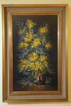 École italienne (XX) - Natura morta con mimosa, Antiek en Kunst
