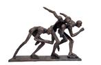 sculptuur, Ice skaters - 28 cm - IJzer, Antiek en Kunst