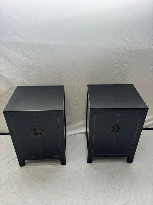 Kast - Zwart Chinese met Ronde Sluiting - Hout, Antiek en Kunst, Antiek | Overige Antiek