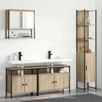 vidaXL Badkamermeubel Set met plank 4 pcs Sonoma eiken, Verzenden, Nieuw