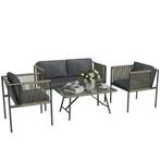 Loungeset - Garden Delight - Weerbestendig - Grijs, Ophalen of Verzenden, Nieuw