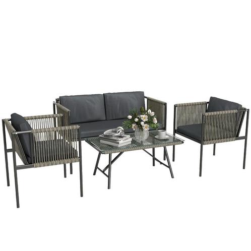 Loungeset - Garden Delight - Weerbestendig - Grijs, Tuin en Terras, Tuinsets en Loungesets, Nieuw, Ophalen of Verzenden