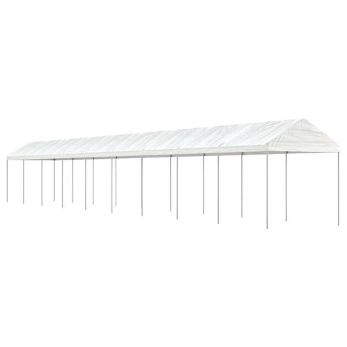 vidaXL Prieel met dak 20,07x2,28x2,69 m polyetheen wit, Tuin en Terras, Partytenten, Nieuw, Verzenden