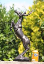 Sculpture, springend hert - 52 cm - Bronze, Marbre, Antiquités & Art