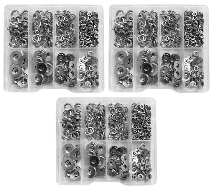 Set van 1125 ringen in kunststof assortimentsdoosjes, Doe-het-zelf en Bouw, Gereedschap | Overige machines, Nieuw, Verzenden