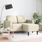 vidaXL 2-zitsbank met ligstoel L-vormig crèmekleurig 125 cm, Huis en Inrichting, Verzenden, Nieuw