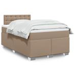 vidaXL Boxspring met matras kunstleer cappuccinokleurig, Huis en Inrichting, Slaapkamer | Bedden, Verzenden, Nieuw