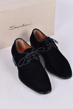 SANTONI - UK 5 / 39 - WING TIP / Velours - Veterschoenen -, Nieuw