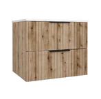 Badplaats Badkamermeubel Set Delta 60 cm - Eiken - Badmeubel, Verzenden, Nieuw