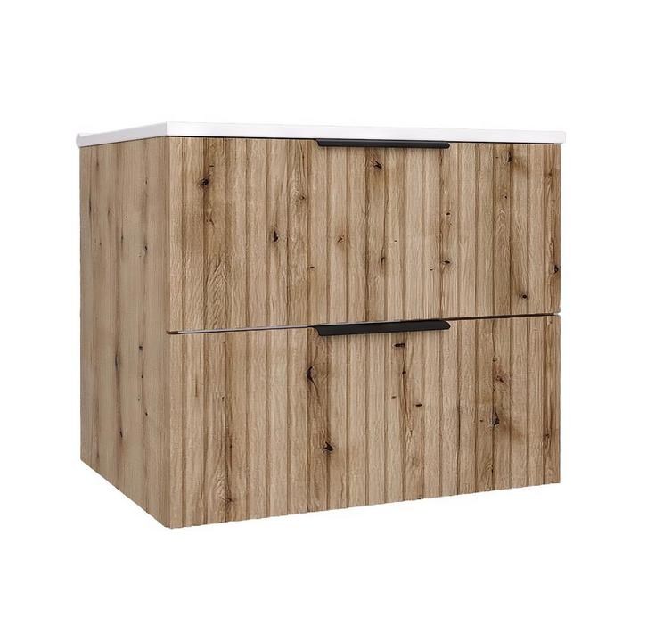 Badplaats Badkamermeubel Set Delta 60 cm - Eiken - Badmeubel, Huis en Inrichting, Badkamer | Badkamermeubels, Nieuw, Verzenden
