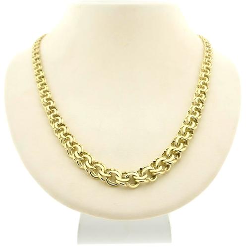 Gouden Prince of Wales schakelketting | 47,5 cm, Handtassen en Accessoires, Kettingen, Overige kleuren, Gebruikt, Goud, Ophalen of Verzenden