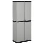 vidaXL Tuinkast met 3 schappen 68x40x168 cm grijs en zwart, Huis en Inrichting, Verzenden, Nieuw