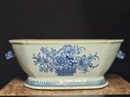 Antiek chinese soepterrine in blauw-wit floraal decor -, Antiek en Kunst