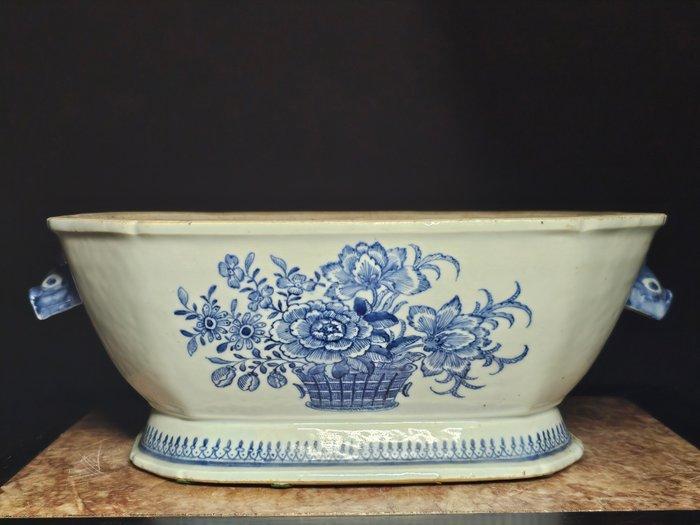 Antiek chinese soepterrine in blauw-wit floraal decor -, Antiek en Kunst, Antiek | Overige Antiek