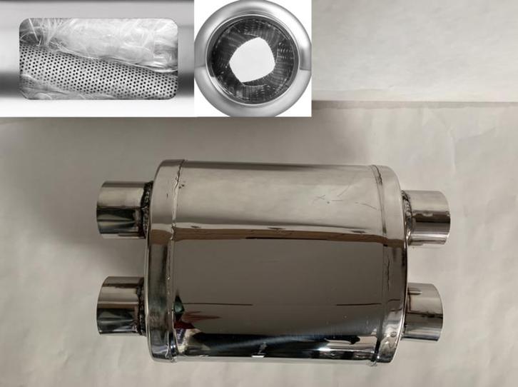 MAX Spiral Straight Flo Performance polished rvs uitlaat, Autos : Pièces & Accessoires, Autres pièces automobiles, Enlèvement ou Envoi