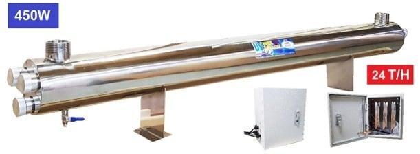 Uv-c filter RVS 450w lamp 2 24000l/u, Tuin en Terras, Waterpompen, Ophalen of Verzenden