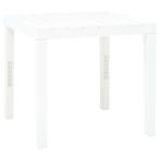 vidaXL Tuintafel 78x78x72 cm kunststof wit, Verzenden, Nieuw