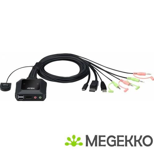 ATEN 2-Port USB-C DispllayPort hybride kabel KVM schakelaar, Informatique & Logiciels, Ordinateurs & Logiciels Autre, Envoi