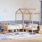 vidaXL Kinderbed met huisje en bankje massief grenenhout, Huis en Inrichting, Verzenden, Nieuw