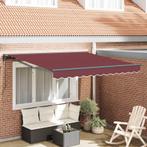 vidaXL Inklapbare Luifel Bordeauxrood 350 x 250 cm Aluminium, Tuin en Terras, Verzenden, Nieuw