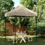 vidaXL Partytent inklapbaar pop-up 200x200x306 cm taupe, Tuin en Terras, Verzenden, Nieuw