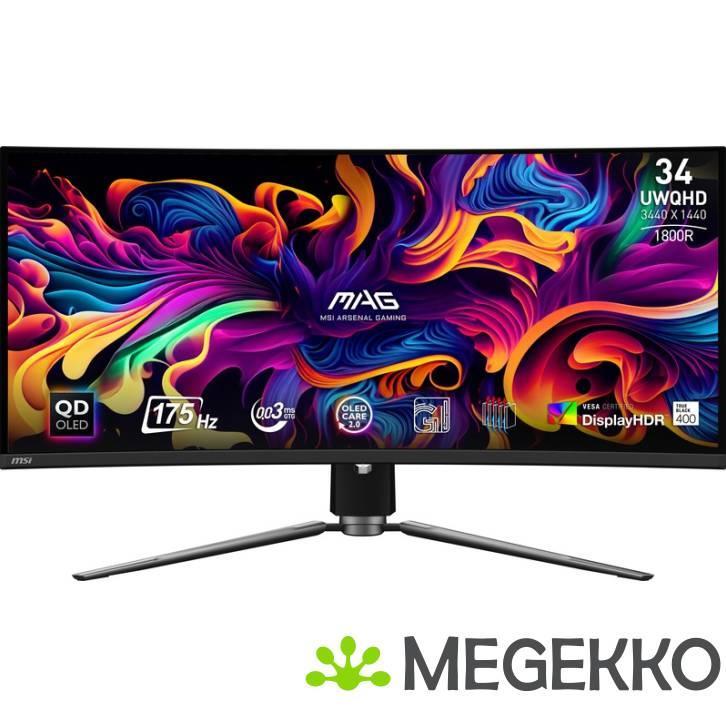 MSI MAG 341CQP QD-OLED 34  Wide QuadHD 175Hz Monitor, Computers en Software, Overige Computers en Software, Nieuw, Verzenden