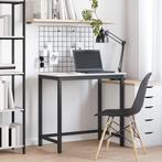 vidaXL Tafel Wit 80 x 50 x 77 cm Engineered hout en staal, Verzenden