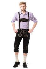 Lederhose Leer Lang Zwart en Bretels, Kinderen en Baby's, Verzenden, Nieuw