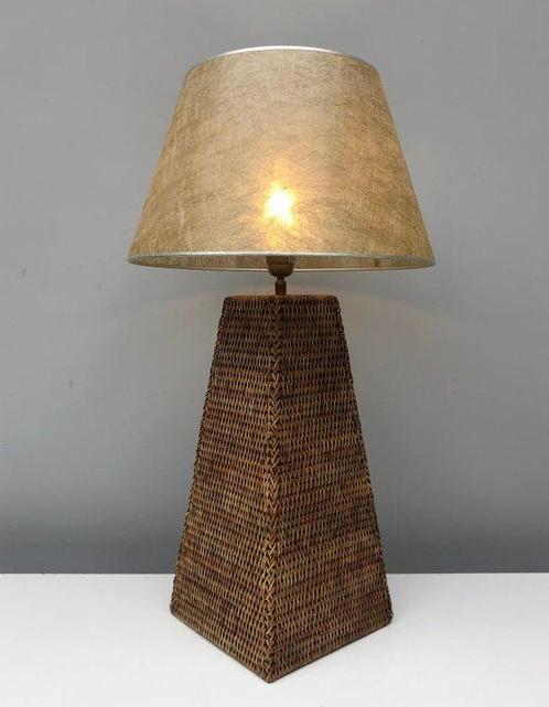 Tafellamp - Rattan - Luxe Gevlochten Tafellamp, Antiek en Kunst, Kunst | Designobjecten